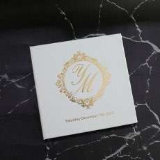 Embossing Invitation Card Foiling Printing Card Square Wedding Invitation Card 
